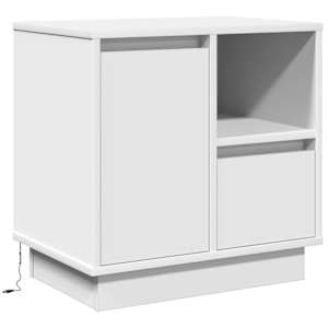 Noční skříňka 2 pcs Bílá 50 x 34,5 x 50 cm. Kompozitní dřevo - obrázek 6