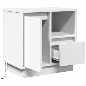 Noční skříňka 2 pcs Bílá 50 x 34,5 x 50 cm. Kompozitní dřevo - obrázek 7