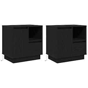Noční skříňka se zásuvkou 2 pcs Černý dub 50 x 34,5 x 50 cm. - obrázek 2