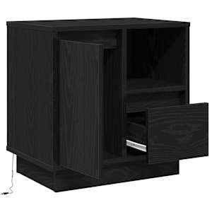 Noční skříňka se zásuvkou 2 pcs Černý dub 50 x 34,5 x 50 cm. - obrázek 7