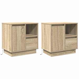 vidaXL &Ouml;&ouml;lambi kapp 2 tk Sonoma tamm 50 x 34,5 x 50 cm Tehispuit