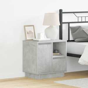 Nočna omarica Betonsko siva 50 x 34,5 x 50 cm. Konstruiran les