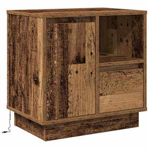 Noční skříňka se zásuvkou 2 pcs Staré dřevo 50 x 34,5 x 50 cm. - obrázek 6