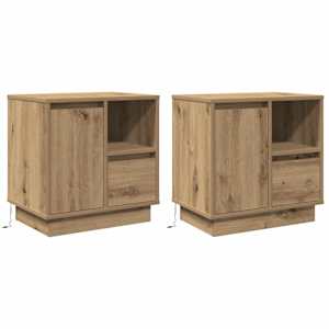 Noční skříňka 2 pcs Artisanový dub 50 x 34,5 x 50 cm. - obrázek 1