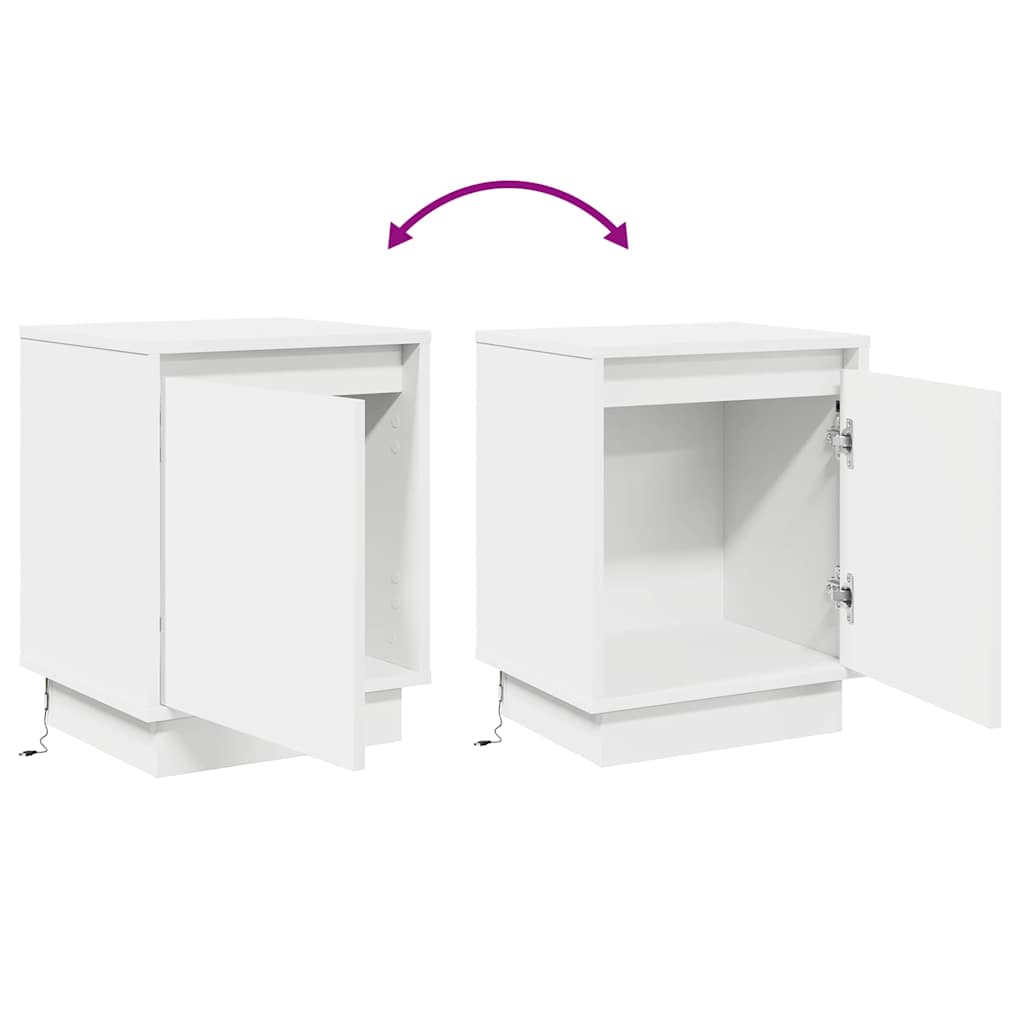 Noční skříňka 2 pcs Bílá 39 x 34,5 x 50 cm Kompozitní dřevo - obrázek 14