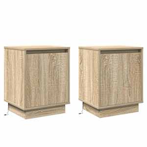 Noční skříňka 2 pcs Sonoma dub 39 x 34,5 x 50 cm - obrázek 2