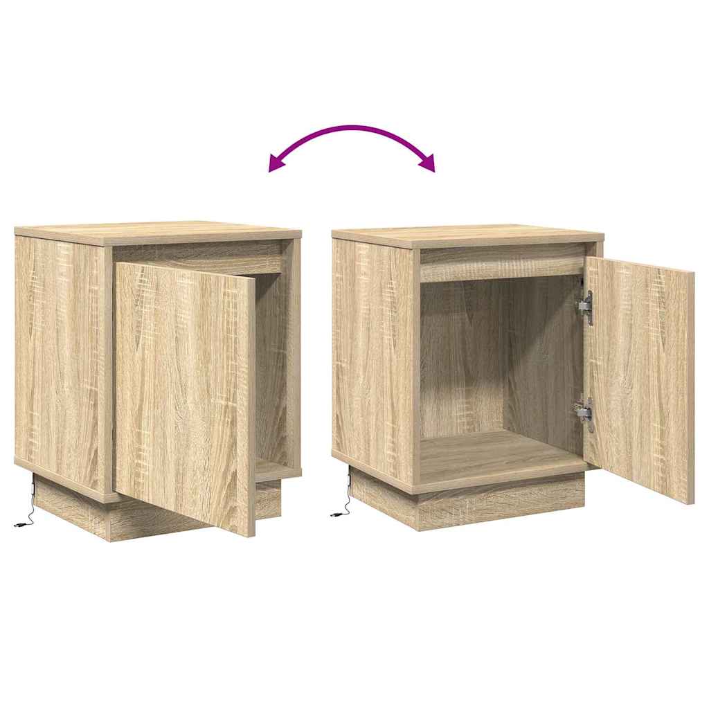 Noční skříňka 2 pcs Sonoma dub 39 x 34,5 x 50 cm - obrázek 14