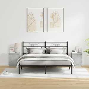 Noční skříňka 2 pcs Betonově šedá 39 x 34,5 x 50 cm - obrázek 4
