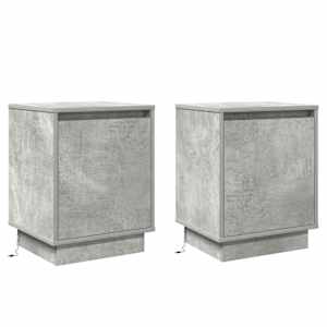 Noční skříňka 2 pcs Betonově šedá 39 x 34,5 x 50 cm - obrázek 2