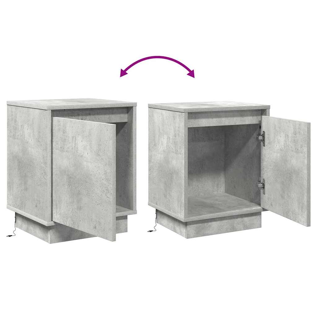Noční skříňka 2 pcs Betonově šedá 39 x 34,5 x 50 cm - obrázek 14
