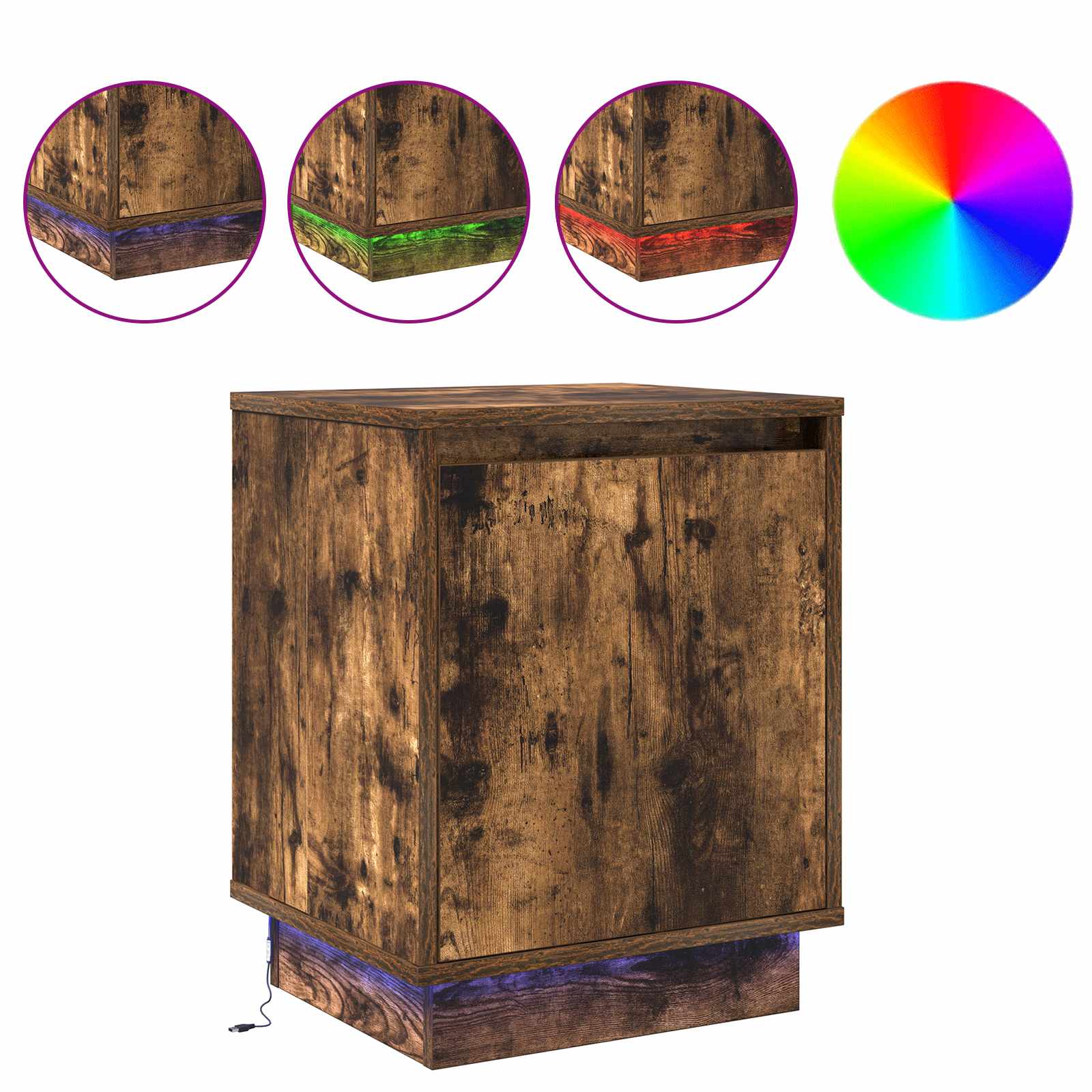 Yöpöytäkaappi mukana Savutammi 39 x 34.5 x 50 cm Tekninen puu