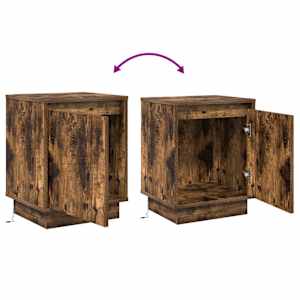 Noční skříňka s 2 pcs Kouřový dub 39 x 34.5 x 50 cm - obrázek 14