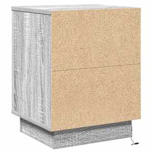 Noční skříňka 2 pcs Šedá 39 x 34,5 x 50 cm Kompozitní dřevo - obrázek 10