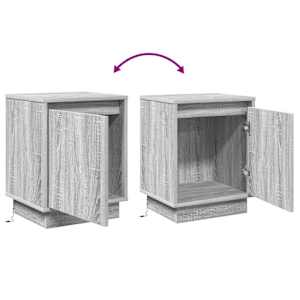 Noční skříňka 2 pcs Šedá 39 x 34,5 x 50 cm Kompozitní dřevo - obrázek 14