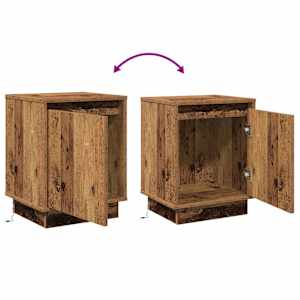 Noční skříňka 2 pcs Staré dřevo 39 x 34,5 x 50 cm - obrázek 14