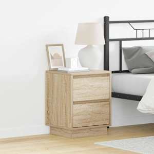 Noční skříňka se zásuvkou 2 pcs Sonoma dub 39 x 34,5 x 50 cm - obrázek 1