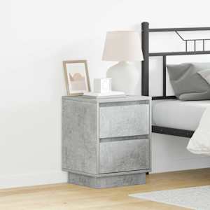 Noční skříňka se zásuvkou 2 pcs Betonově šedá 39 x 34,5 x 50 cm - obrázek 1