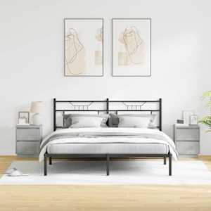 Noční skříňka se zásuvkou 2 pcs Betonově šedá 39 x 34,5 x 50 cm - obrázek 4