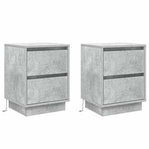 Noční skříňka se zásuvkou 2 pcs Betonově šedá 39 x 34,5 x 50 cm - obrázek 2