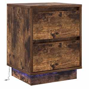 Noční skříňka se zásuvkou 2 pcs Kouřový dub 39 x 34,5 x 50 cm - obrázek 6