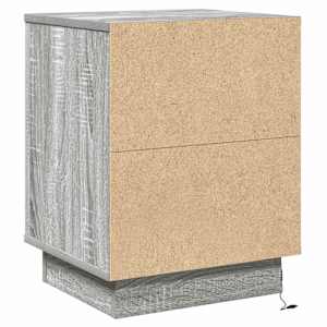 Noční skříňka 2 pcs Šedá 39 x 34,5 x 50 cm Kompozitní dřevo - obrázek 10