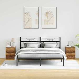 Noční skříňka se zásuvkou 2 pcs Staré dřevo 39 x 34,5 x 50 cm - obrázek 4
