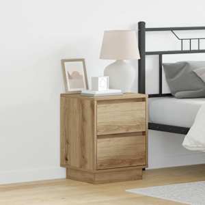 Noční skříňka 2 pcs Artisanový dub 39 x 34,5 x 50 cm - obrázek 1