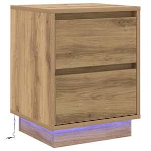Noční skříňka 2 pcs Artisanový dub 39 x 34,5 x 50 cm - obrázek 6