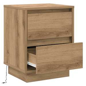 Noční skříňka 2 pcs Artisanový dub 39 x 34,5 x 50 cm - obrázek 7