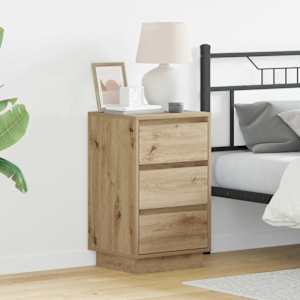 Nočna omarica Umetni hrast 39 x 34,5 x 65 cm Konstruiran les