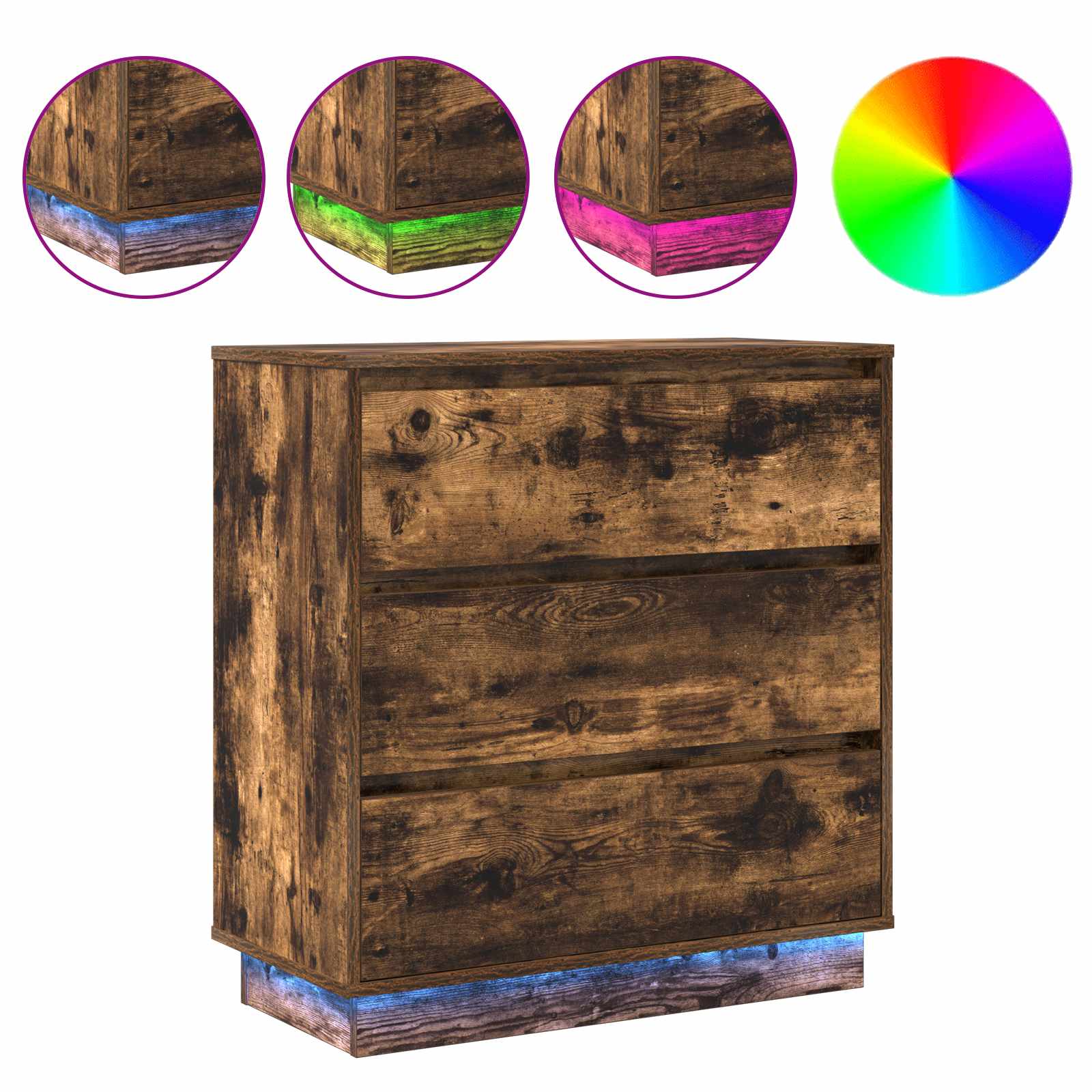 Yöpöytäkaappi mukana Savutammi 71 x 34.5 x 75 cm Tekninen puu