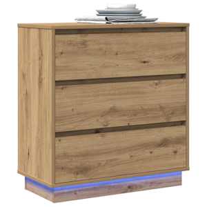 Noční skříňka Artisanový dub 71 x 34,5 x 75 cm Kompozitní dřevo - obrázek 3