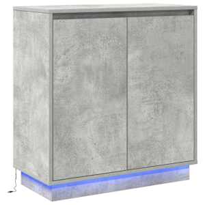 vidaXL LED Kummuti Betoonhall 71 x 34,5 x 75 cm Tehispuit