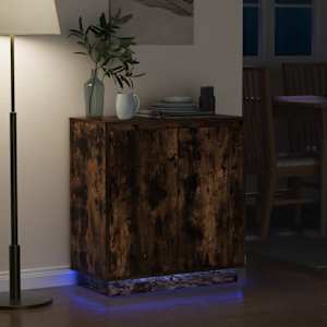 LED komoda Kouřový dub 71 x 34,5 x 75 cm kompozitní dřevo - obrázek 6