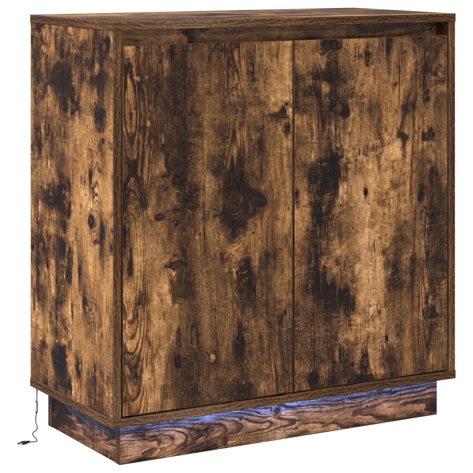 Thumbnail - vidaXL LED-Sideboard Geräucherte Eiche 71 x 34,5 x 75 cm Holzwerkstoff