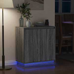 LED komoda Šedá Sonoma 71 x 34,5 x 75 cm kompozitní dřevo - obrázek 6