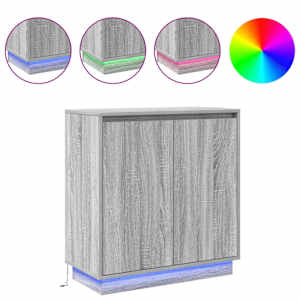 LED komoda Šedá Sonoma 71 x 34,5 x 75 cm kompozitní dřevo - obrázek 4