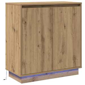 LED komoda Artisanový dub 71 x 34,5 x 75 cm kompozitní dřevo - obrázek 2