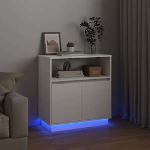 LED komoda Bílá 71 x 34,5 x 75 cm kompozitní dřevo - obrázek 6