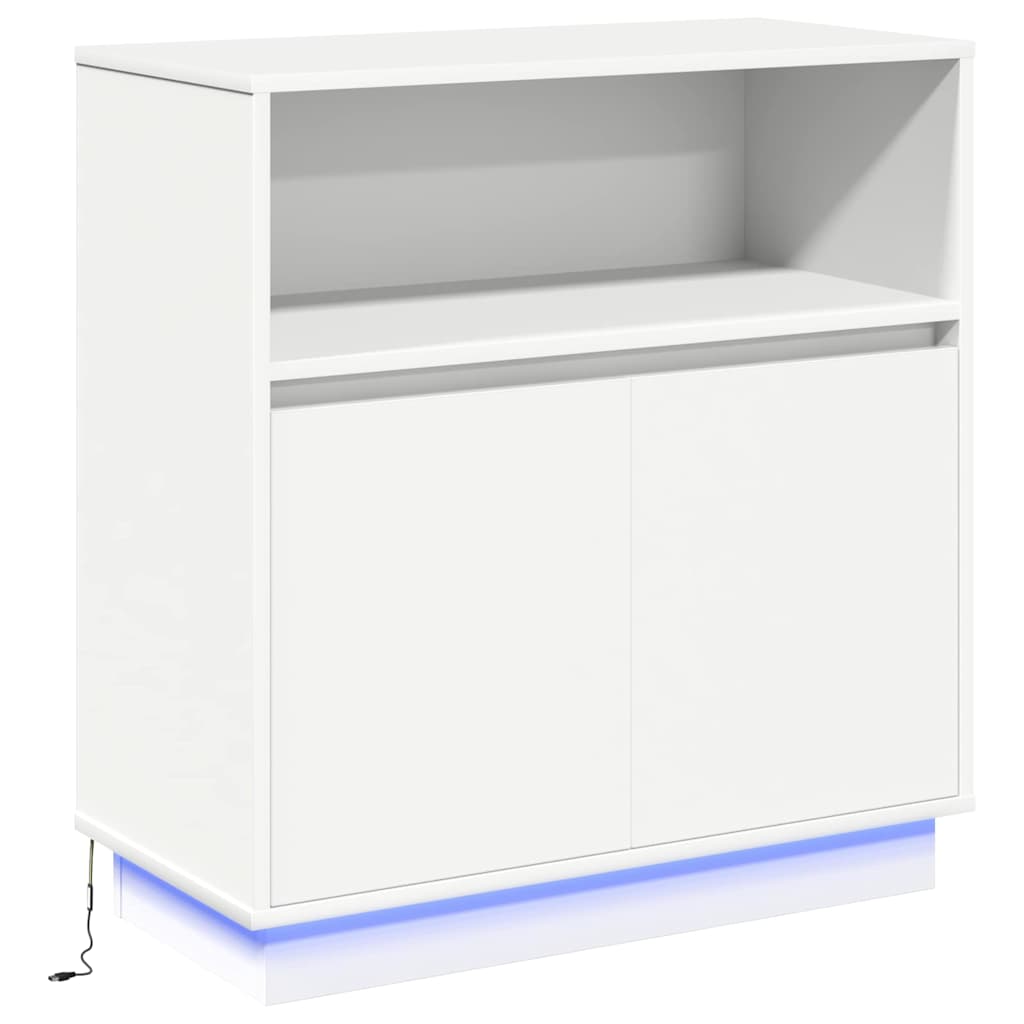  vidaXL LED-es Bútor Fehér 71 x 34.5 x 75 cm Faanyag akciós termékkép 1