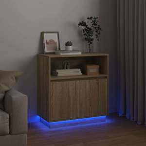 LED komoda Sonoma dub 71 x 34,5 x 75 cm kompozitní dřevo - obrázek 6