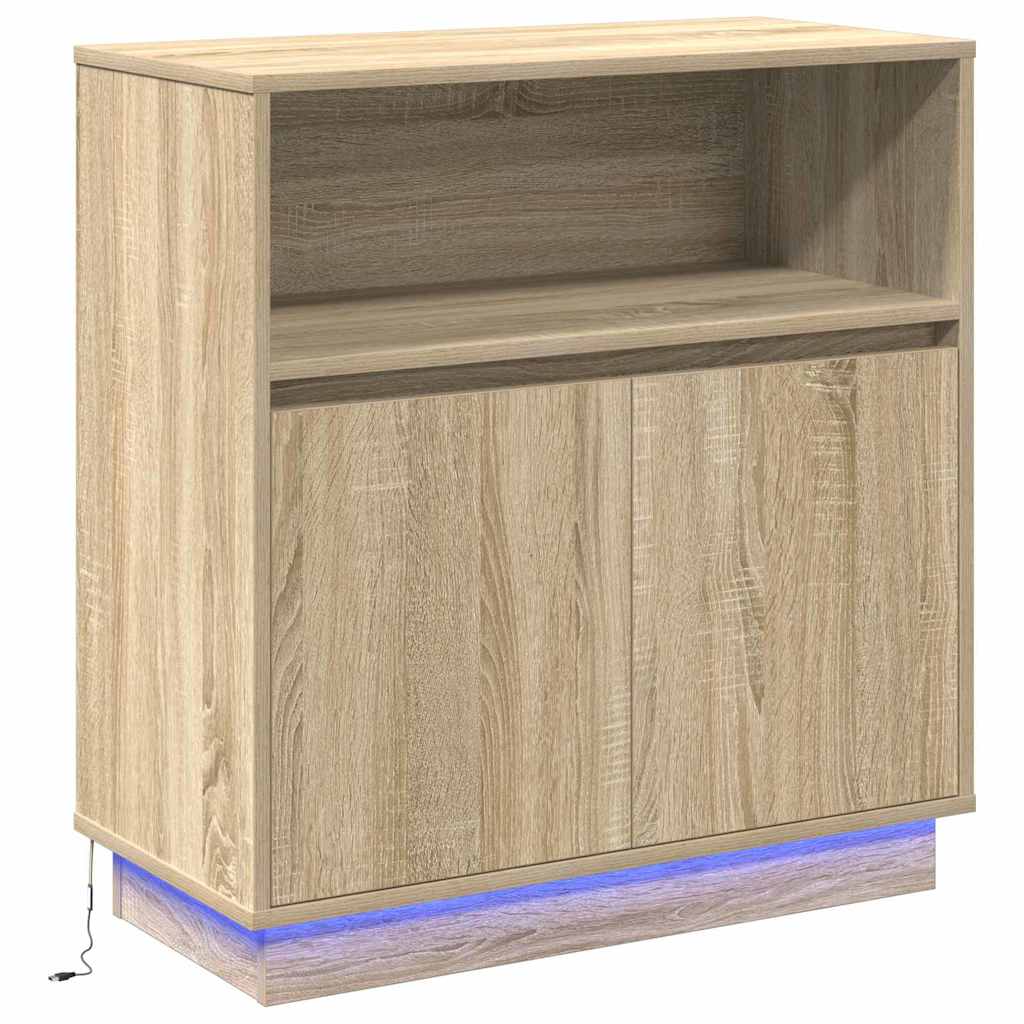  vidaXL LED-es Bútor sonoma tölgy 71 x 34.5 x 75 cm Faanyag akciós termékkép 1