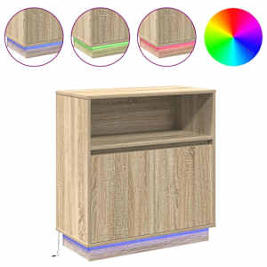 LED komoda Sonoma dub 71 x 34,5 x 75 cm kompozitní dřevo - obrázek 4