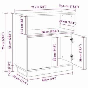 LED komoda Betonová šedá 71 x 34,5 x 75 cm kompozitní dřevo - obrázek 16