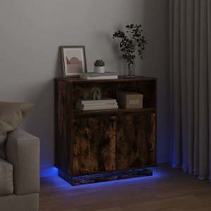 LED komoda Kouřový dub 71 x 34,5 x 75 cm kompozitní dřevo - obrázek 6
