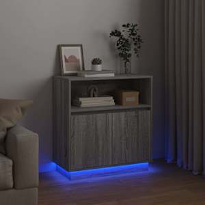 LED komoda Šedá Sonoma 71 x 34,5 x 75 cm kompozitní dřevo - obrázek 6