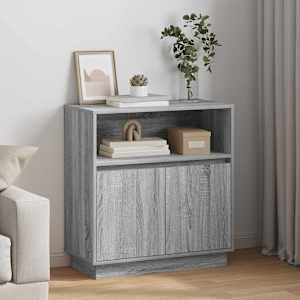 LED bočni predalnik z LED lučmi Siva Sonoma 71 x 34,5 x 75 cm