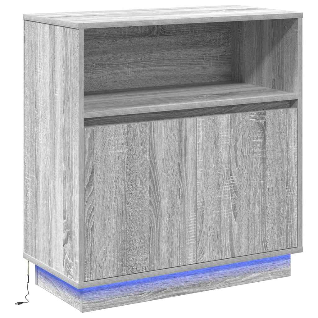  vidaXL LED-es Bútor Szürke sonoma 71 x 34.5 x 75 cm Faanyag akciós termékkép 1