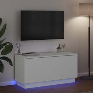 Televizní skříň Bílá 100 x 38 x 49 cm kompozitní dřevo - obrázek 5