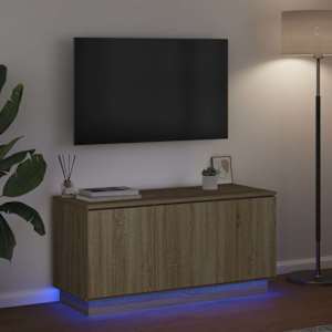 Televizní skříň Sonoma dub 100 x 38 x 49 cm kompozitní dřevo - obrázek 5